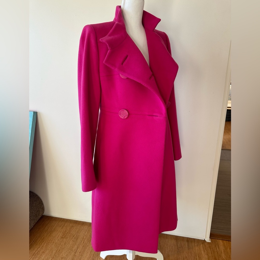 Versace wool fuchsia Coat - Picture 7 of 12
